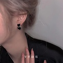 retro drop glaze black heart shaped new alloy earrings femalepicture9