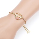 new mothers day letter peach heart stacking creative copper inlaid zircon pull braceletpicture8