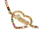 new mothers day letter peach heart stacking creative copper inlaid zircon pull braceletpicture9