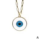 New Round Copper Gold Plated Devils Eye Oil Drop Pendant Necklacepicture9