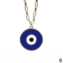 New Round Copper Gold Plated Devils Eye Oil Drop Pendant Necklacepicture10