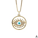 Copper inlaid micro zircon devils eye drop oil pendant goldplated necklacepicture10