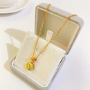 Modische einfache Halskette aus Titanstahl mit 18 Karat vergoldeter BlumenperlmuttIntarsienkettepicture1