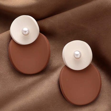 couleur bonbon peinture acrylique simple mode géométrique perle boucles d'oreilles femmes's discount tags