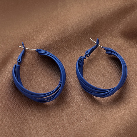 Boucles d'oreilles simples de mode acrylique géométrique bleu Klein femme's discount tags