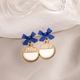 Klein blue bow pearl cartoon diamond bear crystal zirconium alloy earringspicture18