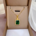 Titanium steel Microset real gold full diamond perfume bottle pendent necklacepicture10