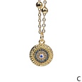 nouveau collier de chane de perles en cuivre plaqu or avec pendentif en diamant de couleur oeil de diable turcpicture16