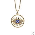 Copper inlaid micro zircon devils eye drop oil pendant goldplated necklacepicture14