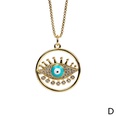 Copper inlaid micro zircon devils eye drop oil pendant goldplated necklacepicture15