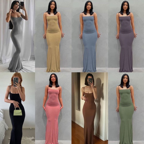 2022 Summer New Casual High Waist Slim Sling Women's Dress's discount tags