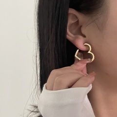 Französische tropfende Herzohrringe 2022 neue modische koreanische Ohrringe weiblich