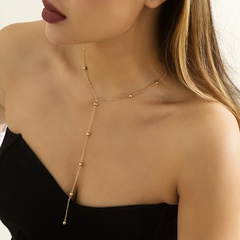simple long tassel chain geometric fashion alloy necklace