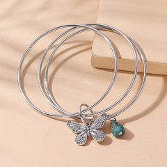 ethnic style simple natural stone creative butterfly bracelet set