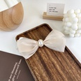 Bow knot flower hairpin female pearl mesh bangs clippicture13