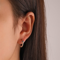 simple star ear buckle men and women trendy copper earrings