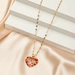 new simple heart shaped pendant alloy necklace women's fashion collarbone jewelry