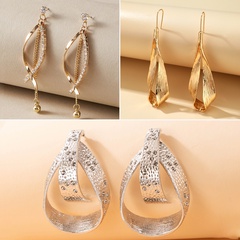 Fashion jewelry bump geometric alloy rock pattern earrings