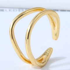 Mode einfacher süßer offener Ring aus OL-Kupfer