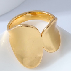 Fashion simple geometric shape copper open ring