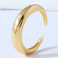 Mode einfacher süßer offener Ring aus glänzendem Kupfer