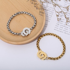 new simple thick chain chain stainless steel bracelet