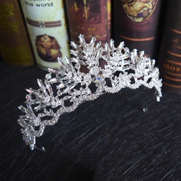 Baroque bridal crown rhinestone crystal bridal headwearpicture7