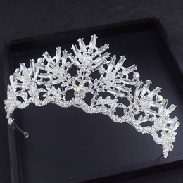 Baroque bridal crown rhinestone crystal bridal headwearpicture10