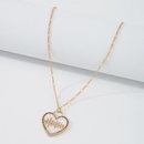 retro dripping oil ECG creative copper microinlaid zircon heart necklacepicture8