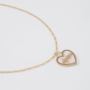 retro dripping oil ECG creative copper microinlaid zircon heart necklacepicture9