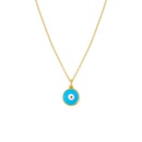 simple drop oil round geometric pendent copper necklacepicture10