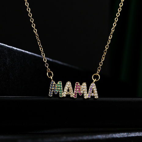 Mother's Day gifts new plated with 18K gold zircon copper necklace's discount tags
