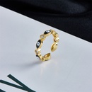 copperplated 18K gold microset zircon drip oil devils eye open ring womens fashionpicture9