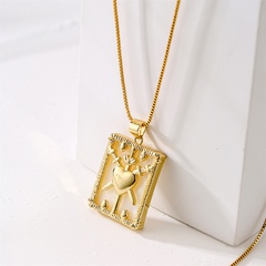 Muschel Anhänger mit geometrischem Muster, verkupferte Zirkon-Halskette aus 18 Karat Gold