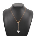 alliage simple coeur creux gomtrique imitation perle collier monocouche femmepicture11