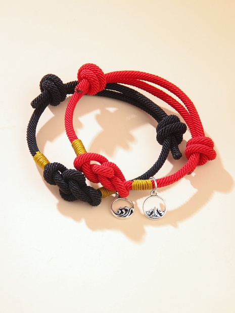 Couple bracelets a pair men and women commemorative gifts knot hand rope's discount tags