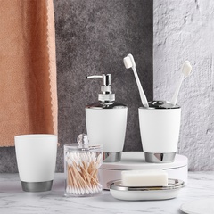 5 Set Bathroom Kit Lotion Bottle Toothbrush Holder Mouthwash Cup  Soap Dish