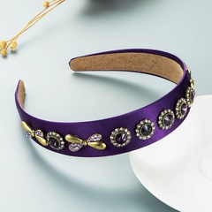 baroque purple fabric fashion diamond headband