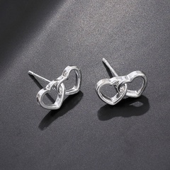 Fashion Hollow Heart-shaped Simple Metal Stud Earrings
