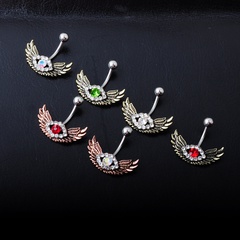 body piercing diamond wings belly button ring fashion belly dance jewelry