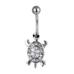 New Fashion Simple Puncture Jewelry Animal Turtle Diamond Navel Ring