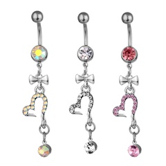 sexy accessories body piercing jewelry bow heart pendant navel nail