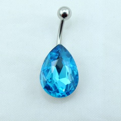 fashion inlaid diamond water drop alloy navel nails