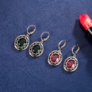 fashion hollow emerald diamond rose red crystal earrings femalepicture9