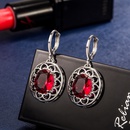 fashion hollow emerald diamond rose red crystal earrings femalepicture10