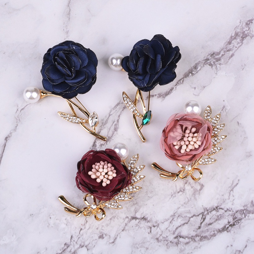 Bijoux Fantaisie Parures Bijoux | Nouvelle Mode Crative Fleur Perle Broche Montre Portefeuille Ensemble Cadeau De Fte Des Mres - QM55660