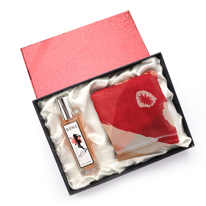 Bijoux Fantaisie Parures Bijoux | New Ladies Perfume Set Gift Box Foulard En Soie Coffret Cadeau De Vacances Pour Maman Et Petite Amie - ZG67609