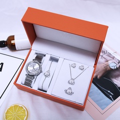 Fashion Women's  Alloy Watch Necklace Earrings Ring Gift Set