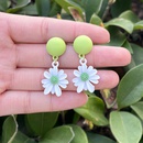 round oil drop daisy female macaron bow contrast color alloy earringspicture10