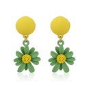 round oil drop daisy female macaron bow contrast color alloy earringspicture11